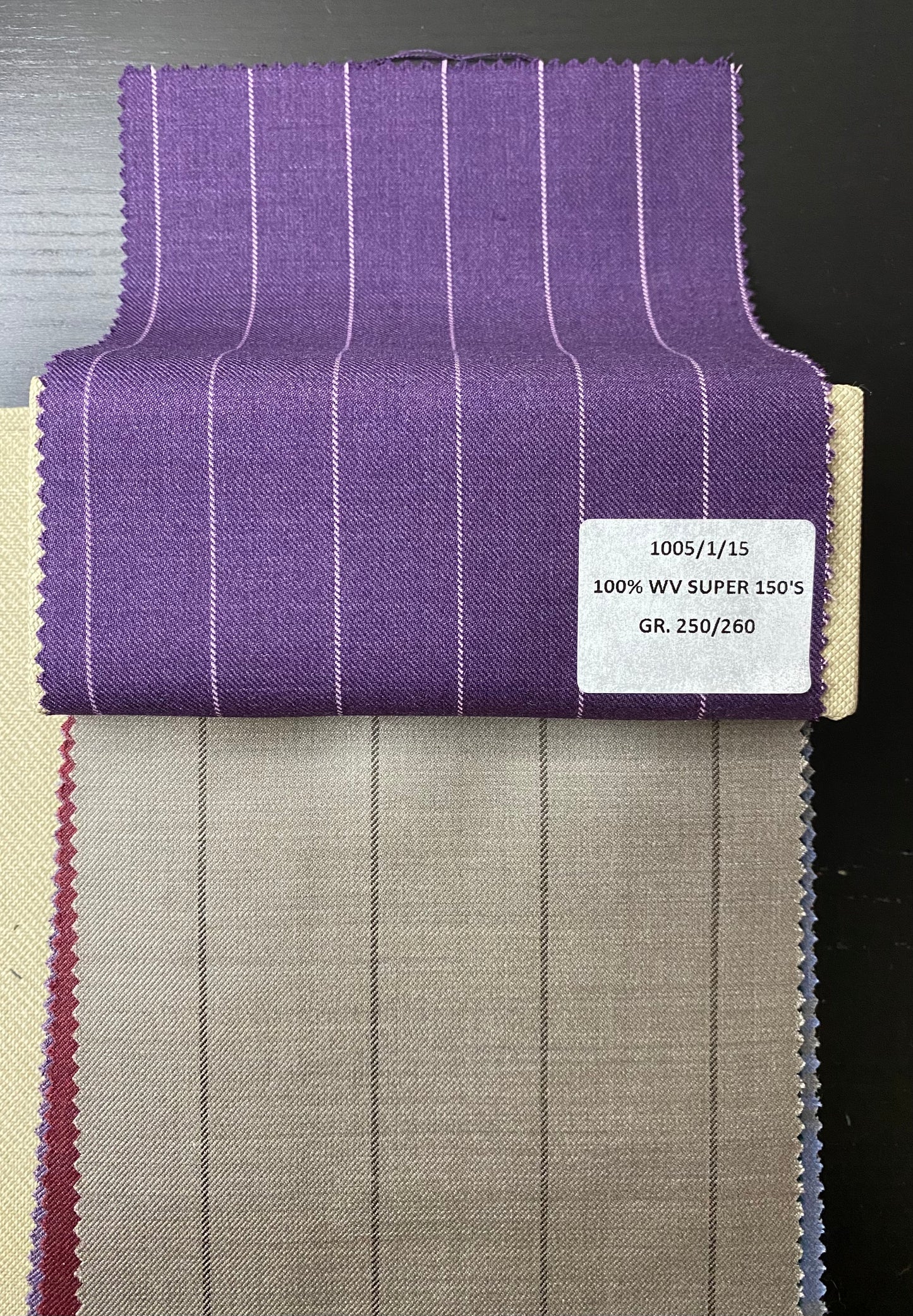 Striped fabrics in cool wool