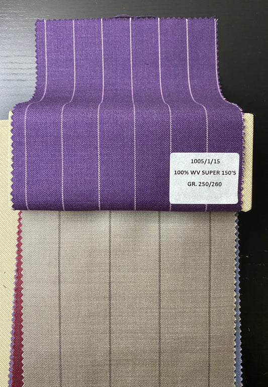 Striped fabrics in cool wool