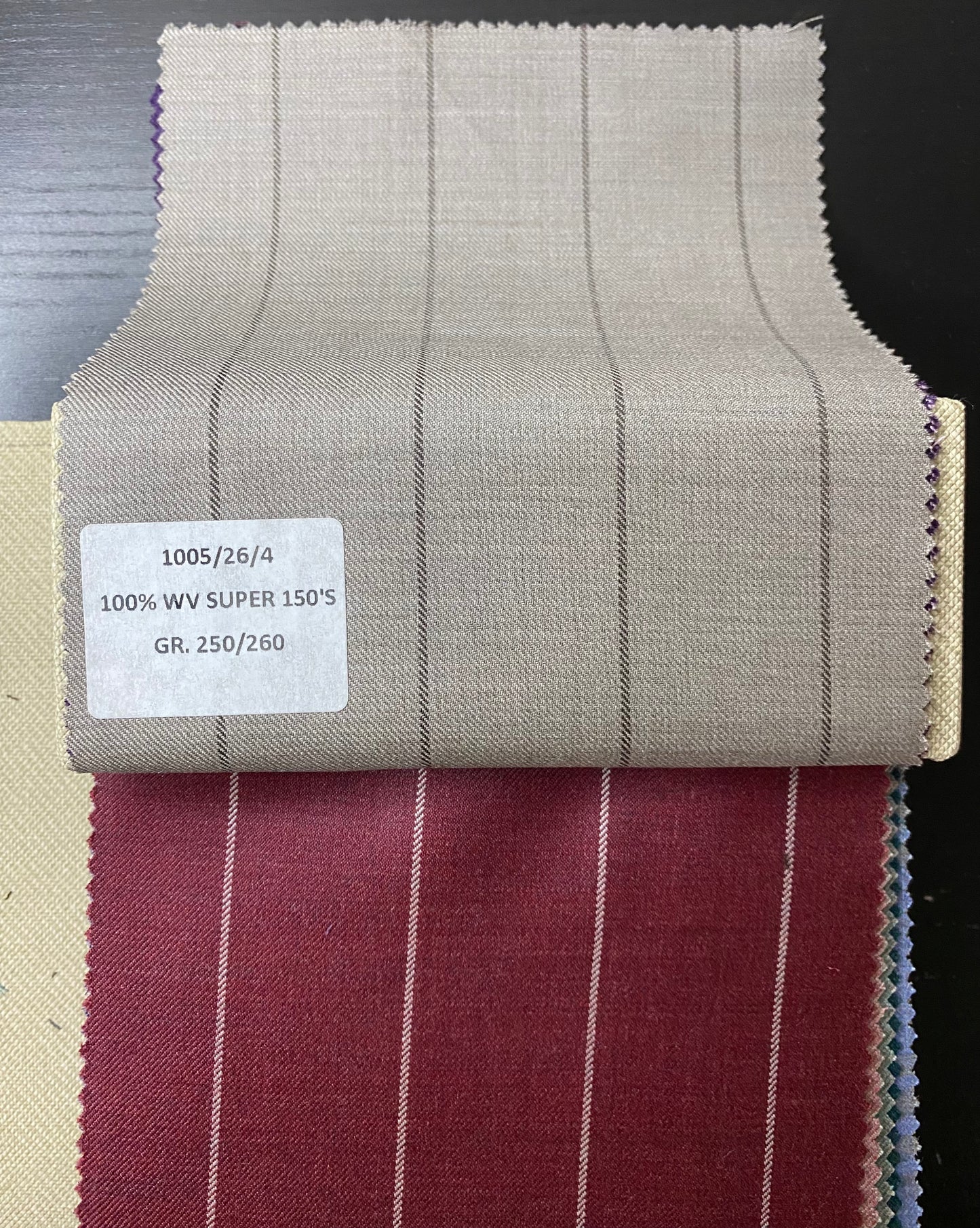 Striped fabrics in cool wool