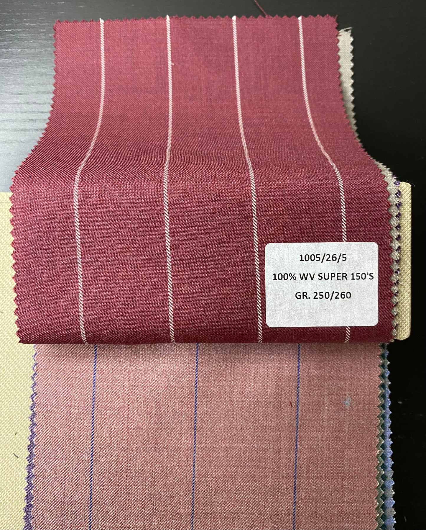 Striped fabrics in cool wool