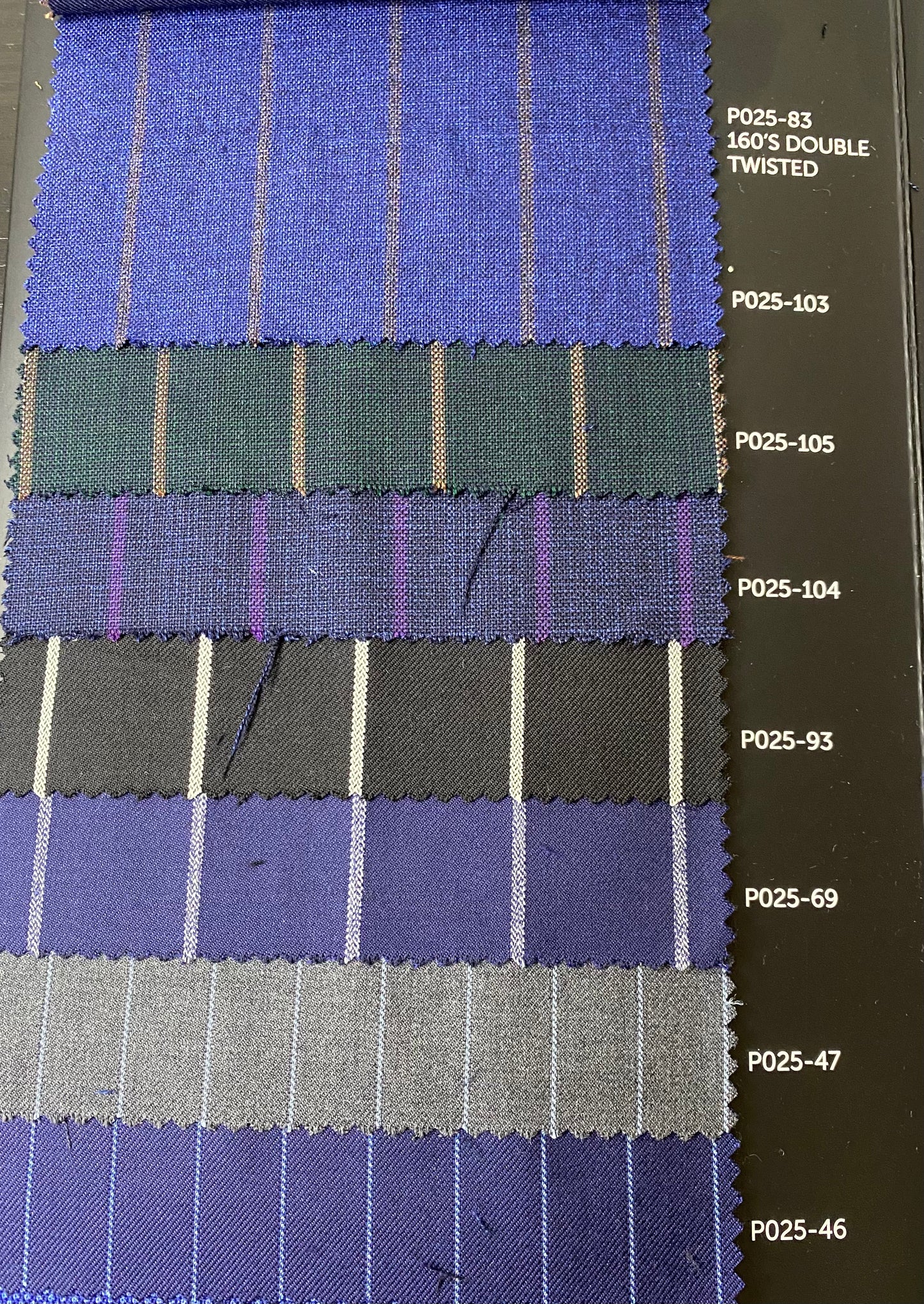 Striped fabrics in cool wool