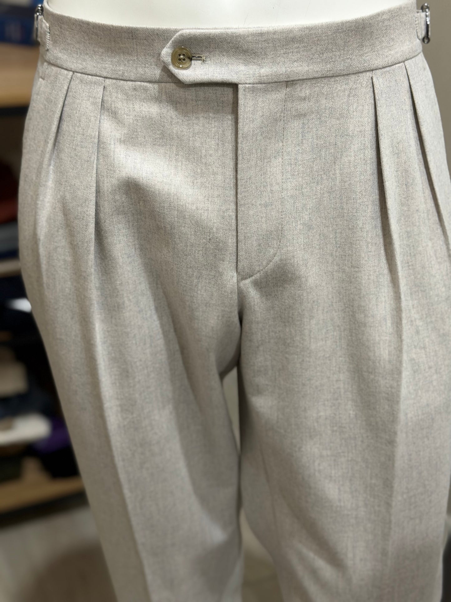 grey flannel trousers VBC