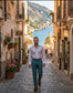 Amalfi - Trousers with belt loops