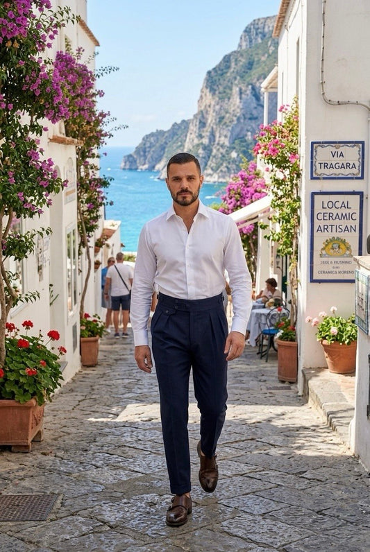 Capri - Pantalone cintura a forchetta