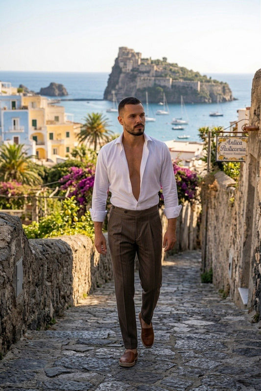 Ischia - Pantalone con cintura prolungata