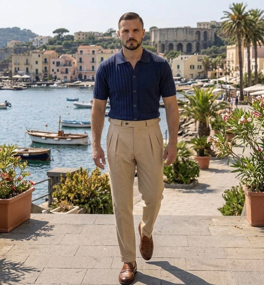 Miseno - Pantalone vita alta con cinturino