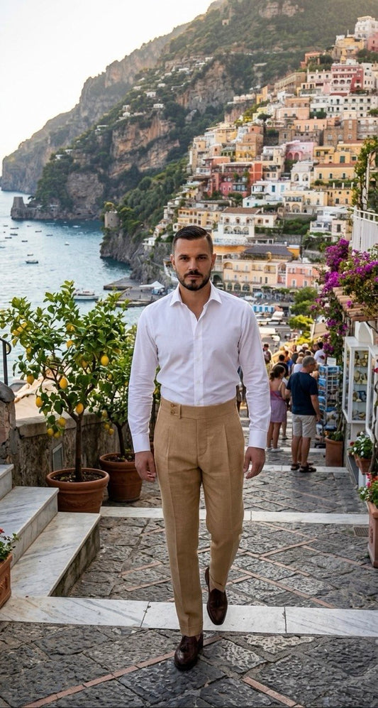 Positano - Pantalone doppia abbottonatura
