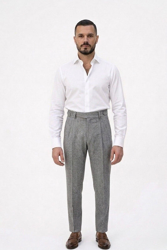 Praiano - Pantalone cintura gurkha con due passanti