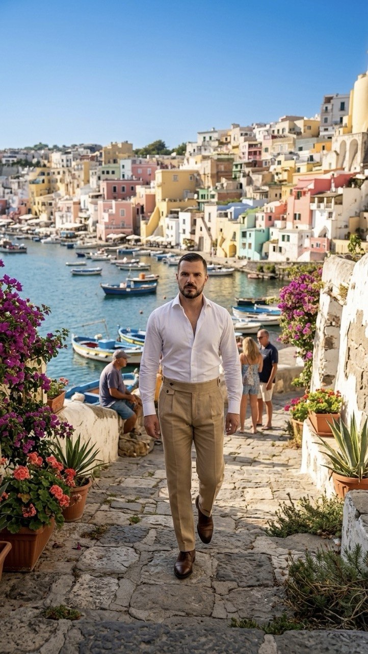 Procida - Pantalone con cintura prolungata