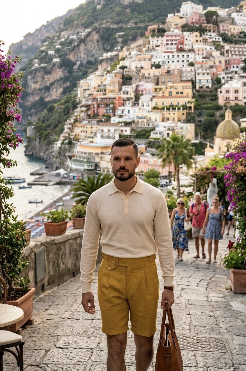 Positano - Short doppia abbottonatura