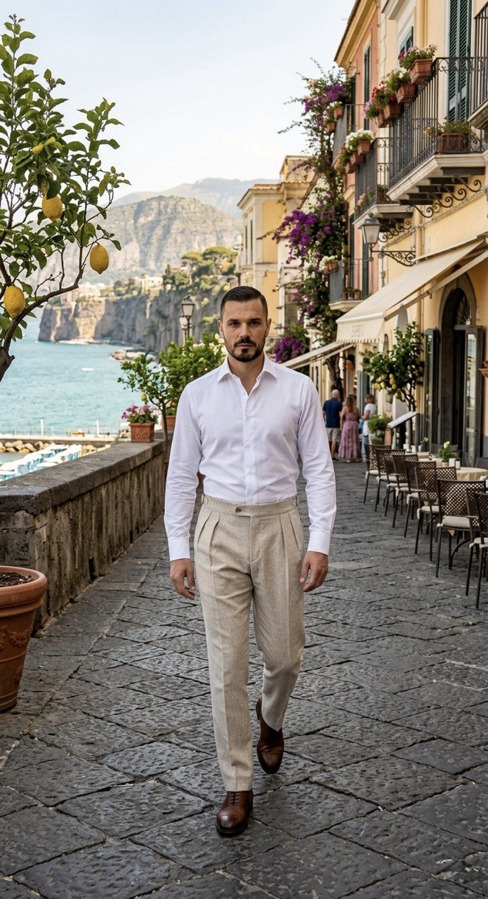Sorrento - Pantalone con cinturino piccolo