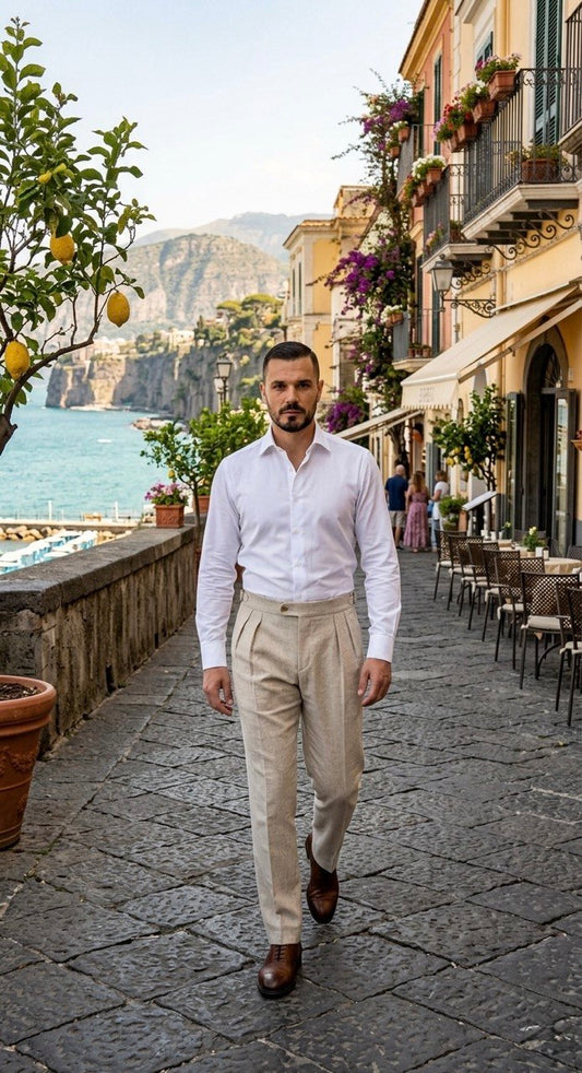 Sorrento - Pantalone con cinturino piccolo