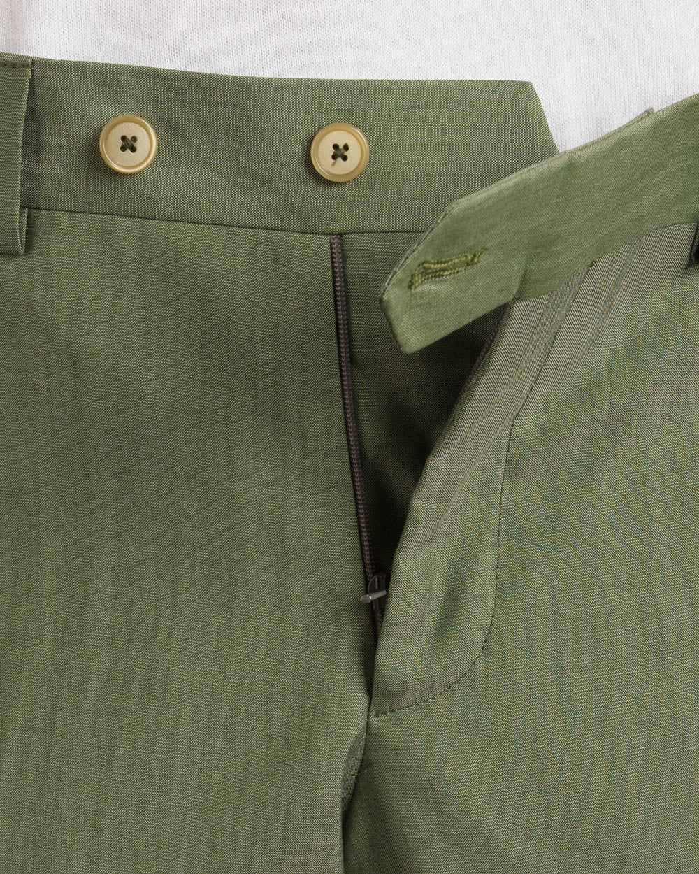 Green Flat front fresco wool trousers - VBC