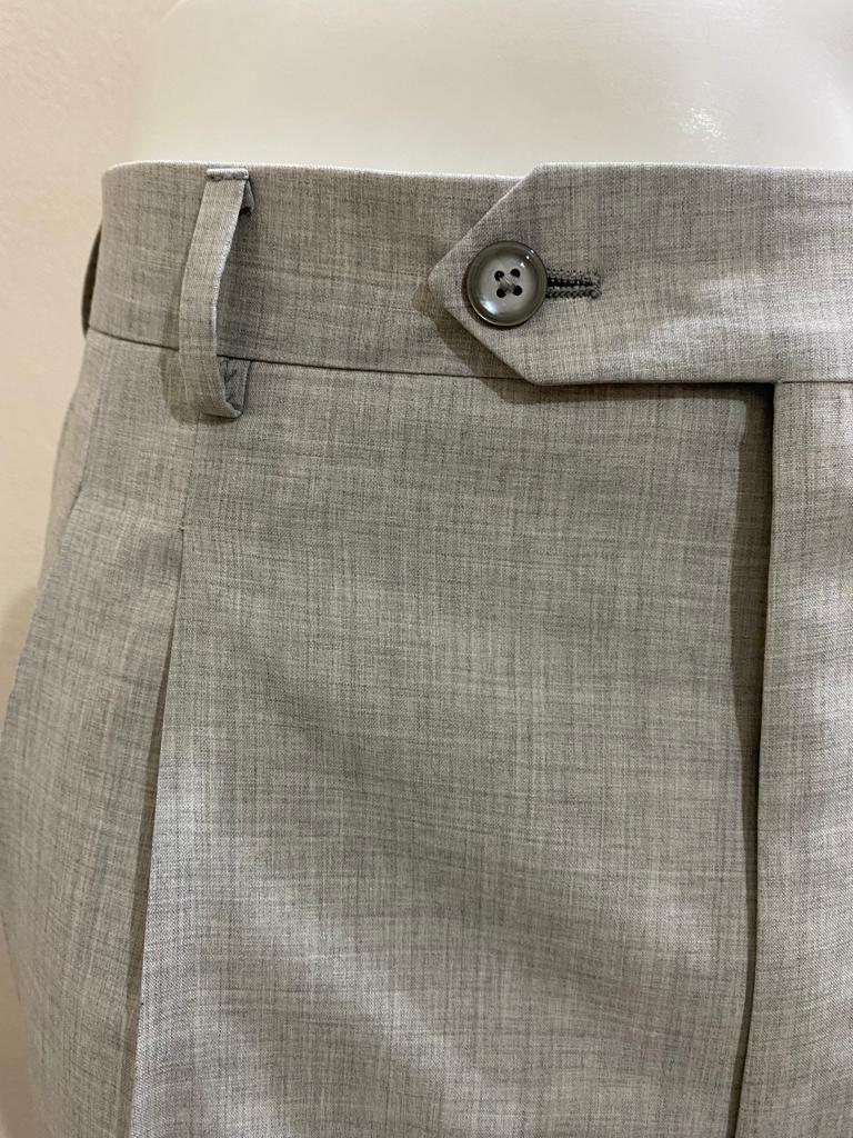 Pantaloni in lana fresco doppia pinces verso l’esterno - Ariston